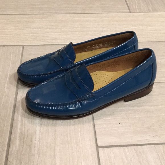 bass patent leather loafers